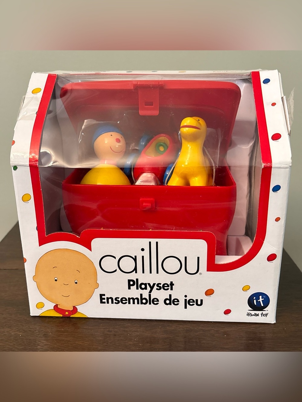 Vintage caillou “Ready for Bed” Toy Chest Play Set New in Open Box